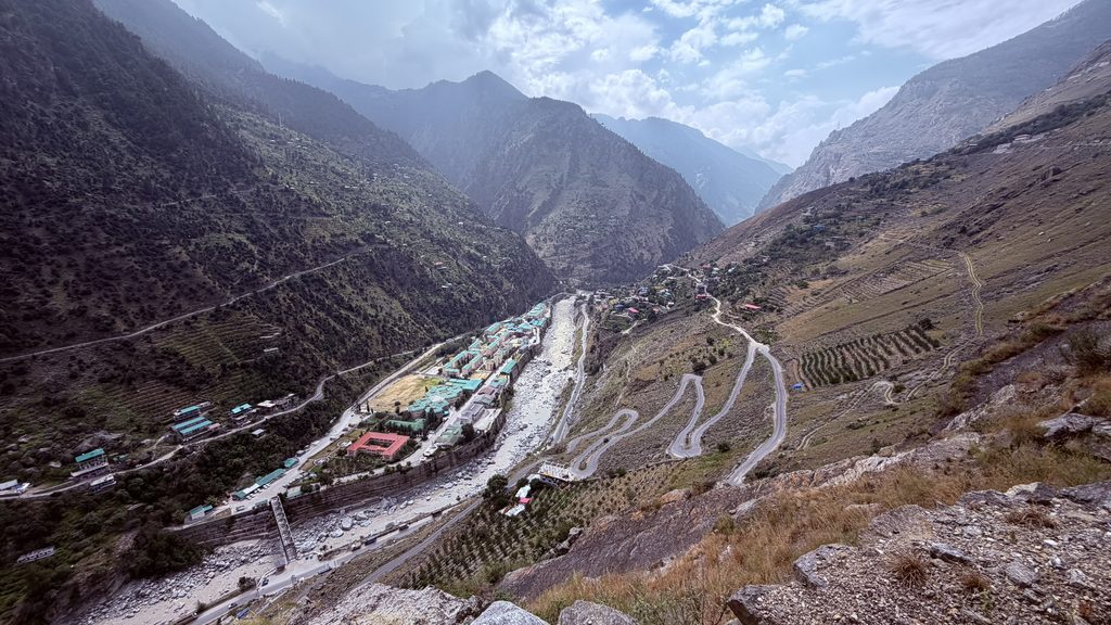 Mountain road with river alongside in Spiti Valley ride
